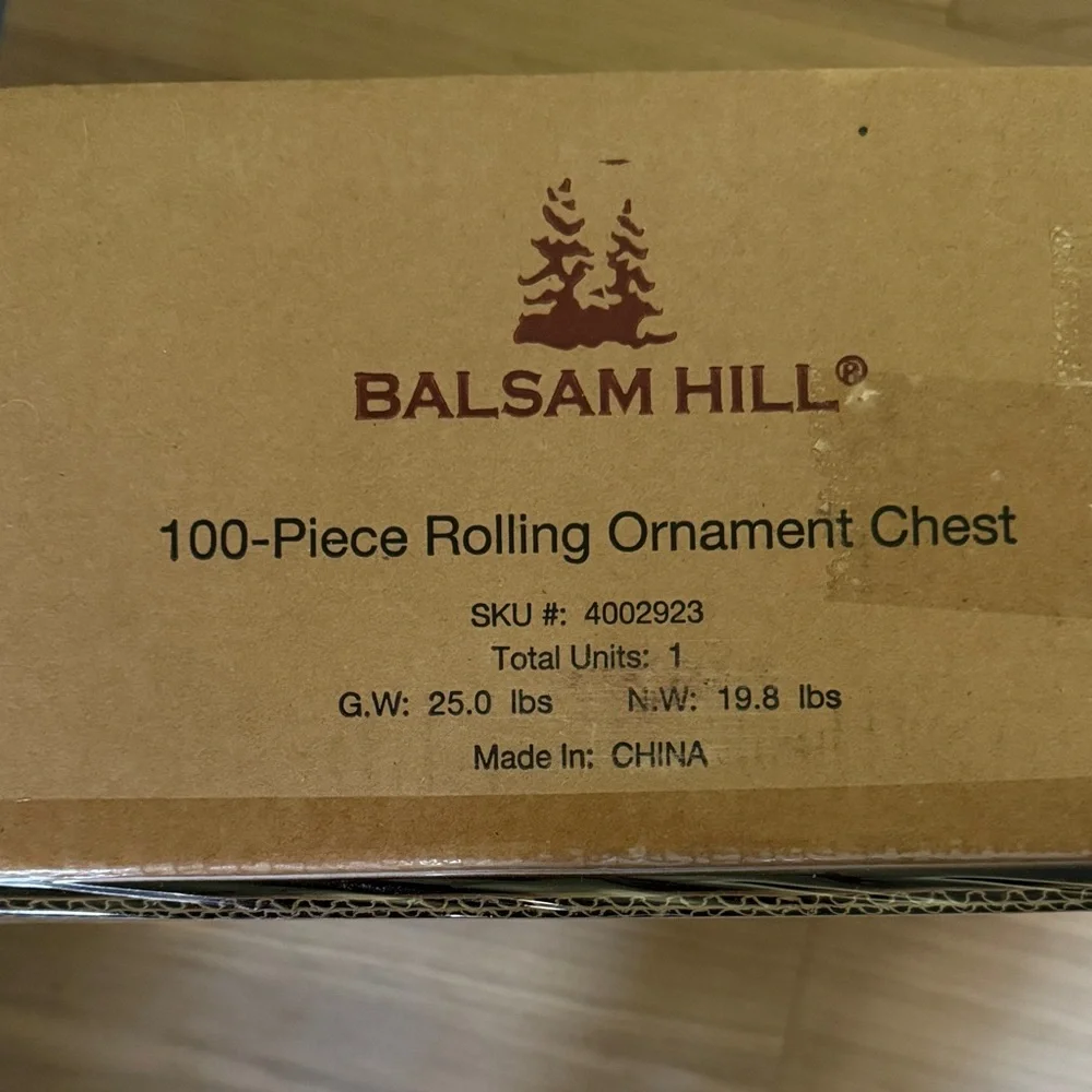 Balsam Hill Rolling Ornament Chest - Picture 1 of 1